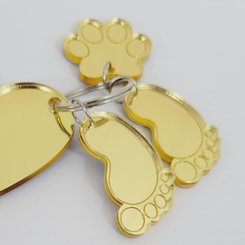 Foot Print + Paw Print Charms