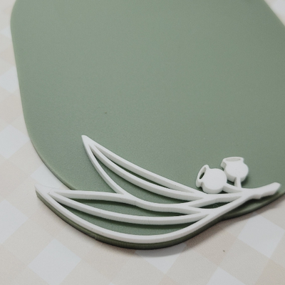 3D Eucalyptus Plaque