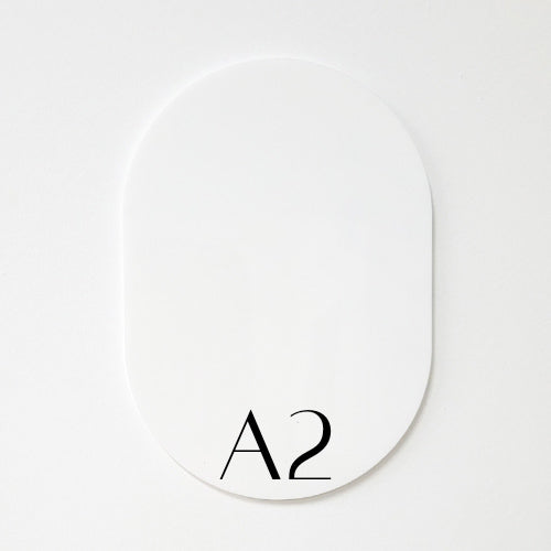 A2 Oval - (Acrylic + Timber)