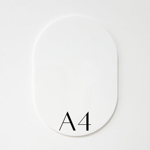 A4 Oval - (Acrylic + Timber)
