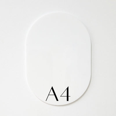 A4 Oval - (Acrylic + Timber)