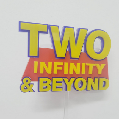 Two Infinity & Beyond Cake Topper