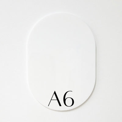 A6 Oval - (Acrylic + Timber)