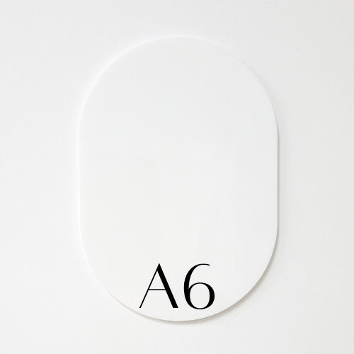 A6 Oval - (Acrylic + Timber)