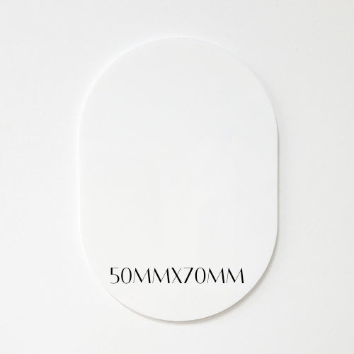 Oval 50mmx70mm (Acrylic + Timber)