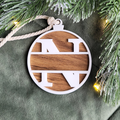 Double Layer Split Monogram Bauble