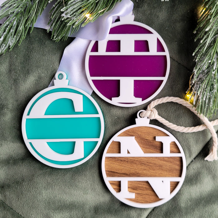 Double Layer Split Monogram Bauble