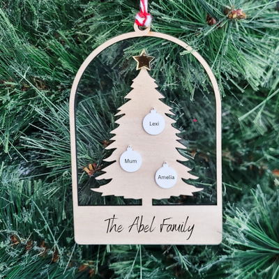 Family Tree Ornament - Arch - Double Layer