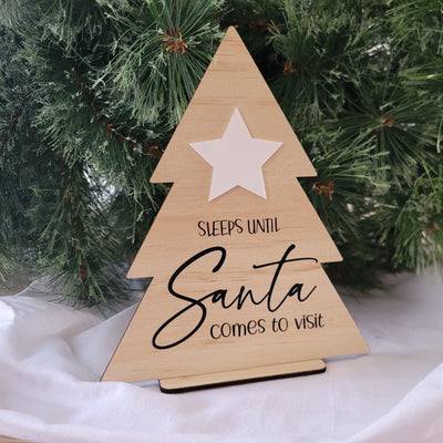 Christmas tree countdown to Christmas Sign + Base + SVG file