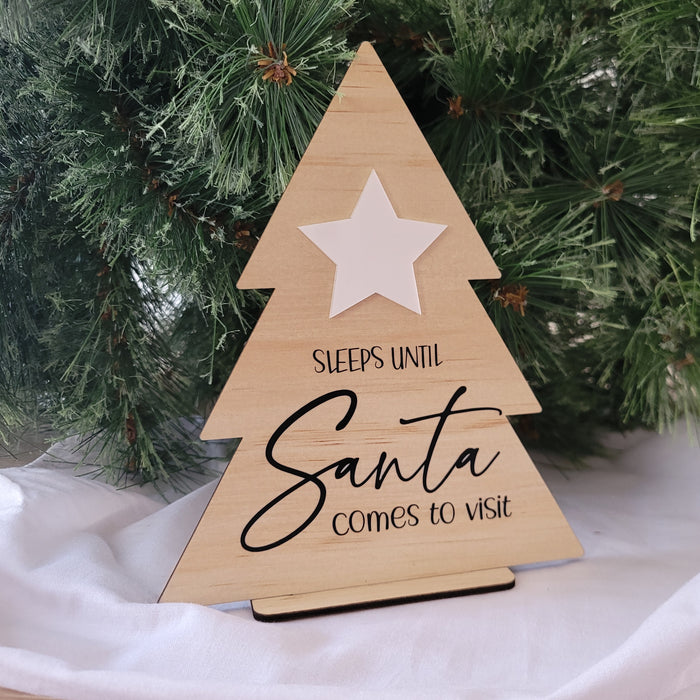 Christmas tree countdown to Christmas Sign + Base + SVG file