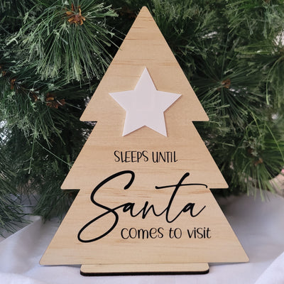 Christmas tree countdown to Christmas Sign + Base + SVG file