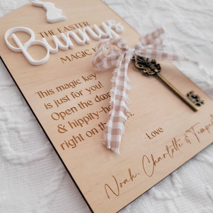 Easter Bunny's Magic Key Door Hanger - Engraved
