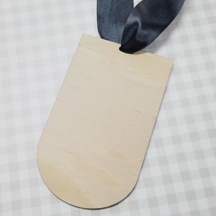 Large Arched Tag | Sign | Acrylic + Timber