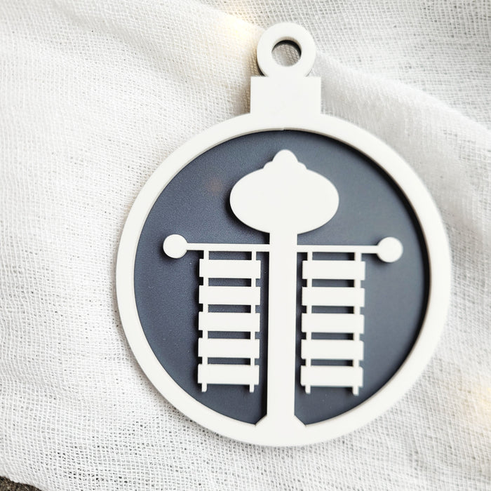 Family Lamp Post Bauble | Ornament | Blank