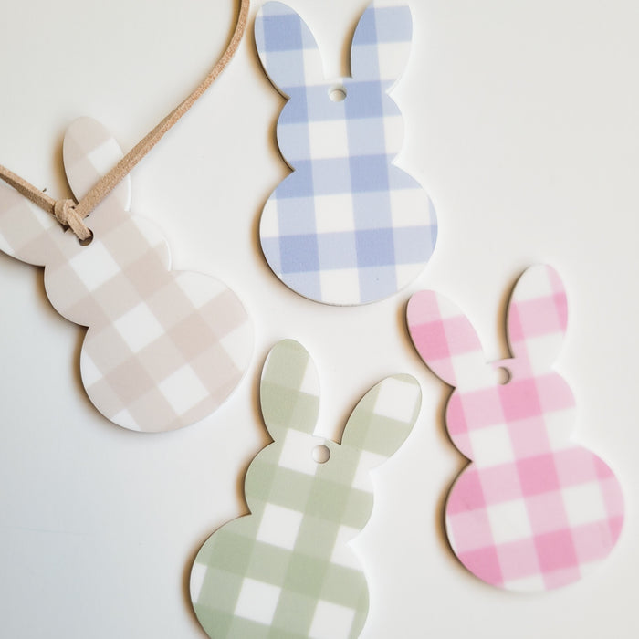 Easter Bunny Keyring - Gingham