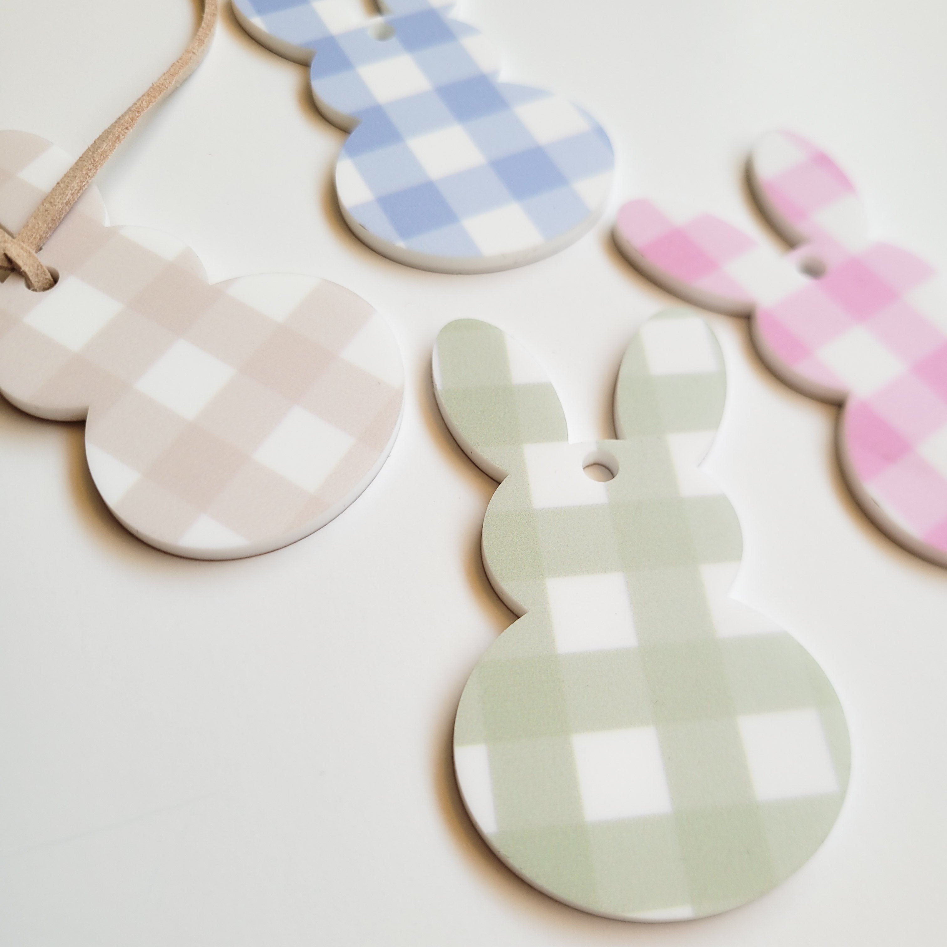 Easter Bunny Keyring - Gingham