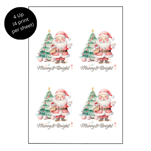 MERRY & BRIGHT - Sublimation Print