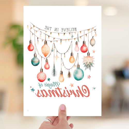 BELIEVE IN THE MAGIC OF CHRISTMAS - Sublimation Print