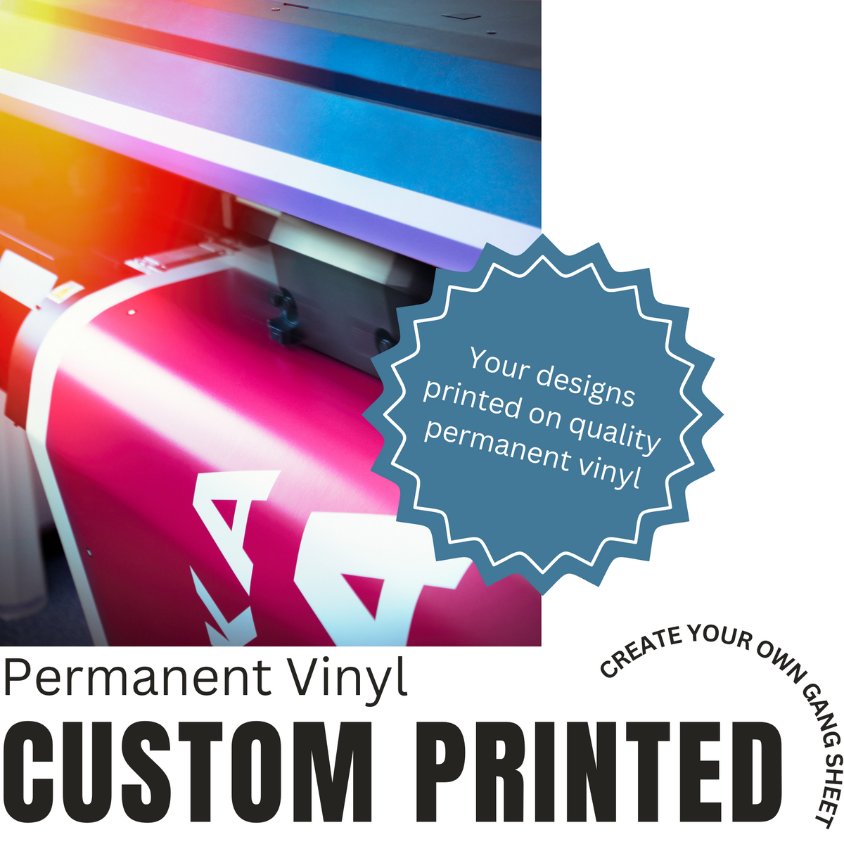 Permanent Printed Vinyl - Custom Designs + Prints — Laser Cut Blanks
