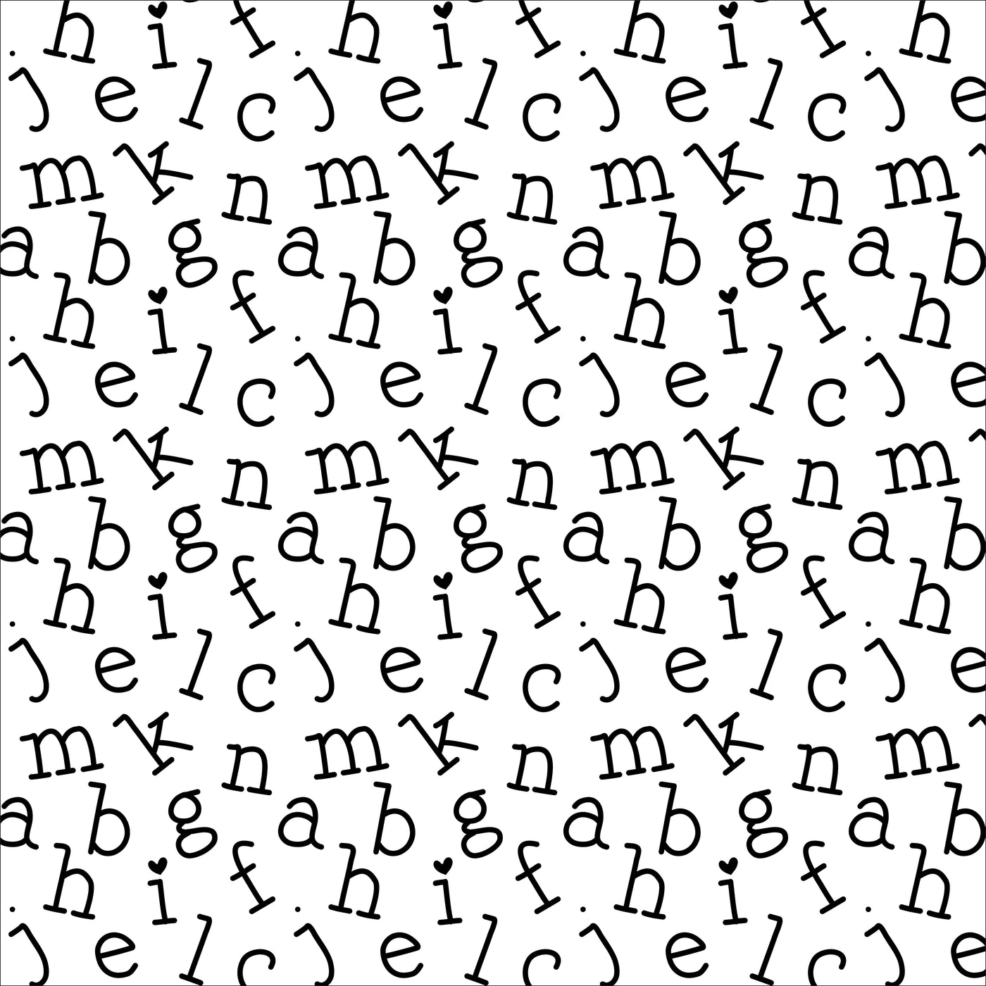 Alphabet Black + White