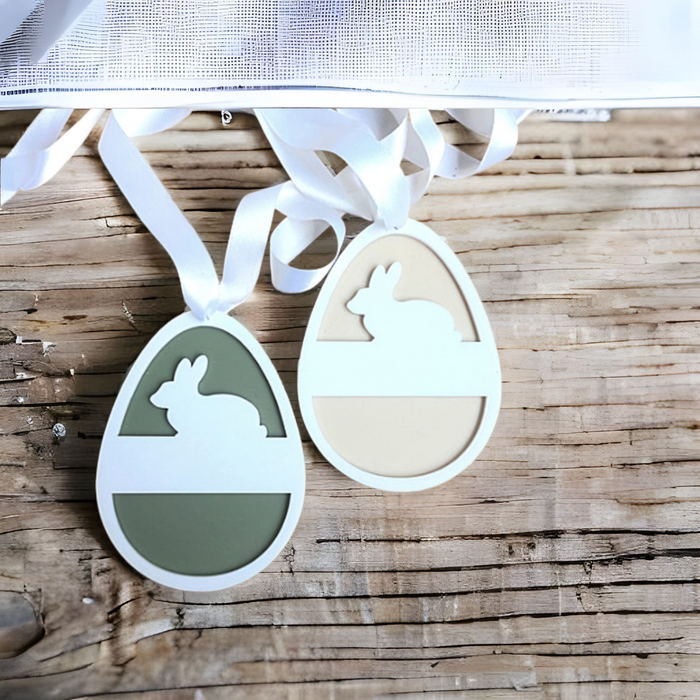 Double Layered Easter Bunny Tag