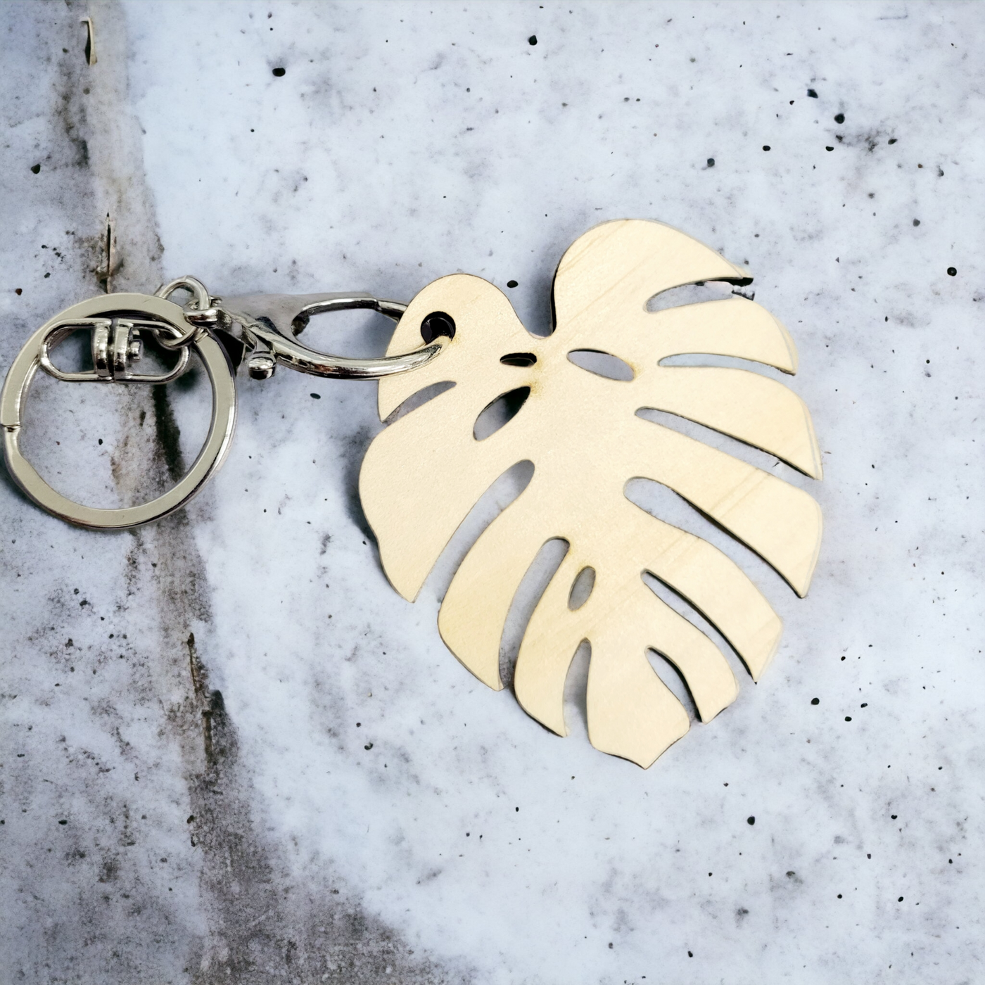 Monstera Keyring
