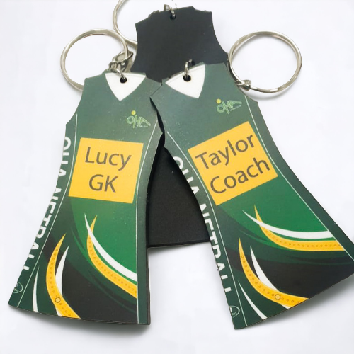 Custom Netball Key Ring Custom Printed Sports Keyring | Netball | Available for all sports ...