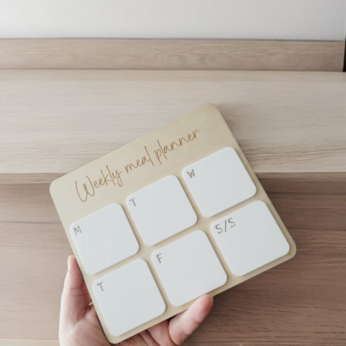 Mini Timber Weekly Menu Planner + SVG — Laser Cut Blanks