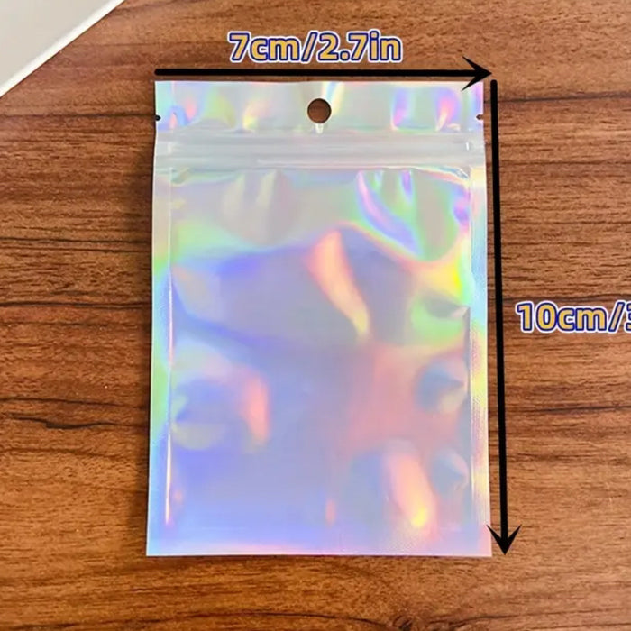 Holographic Reusable Iridescent Self-Seal Bags | 10pack
