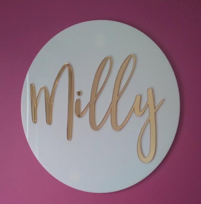 Circle Acrylic Name Plaque