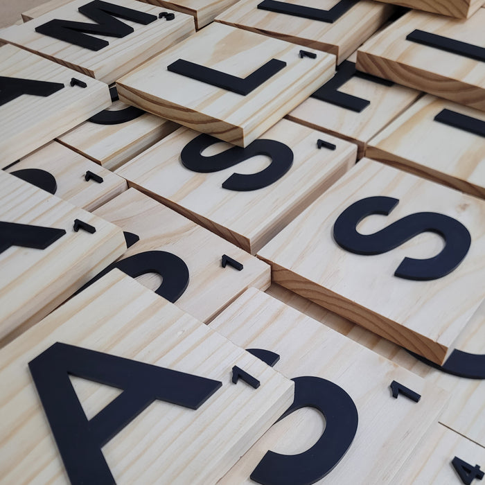 Free-standing Scrabble Tiles