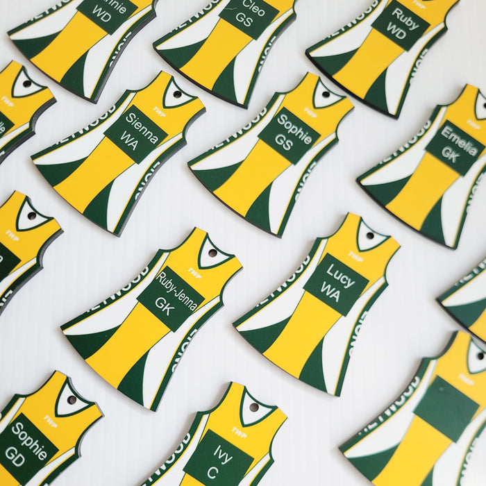 Custom Printed Sports Keyring | Netball | Available for all sports