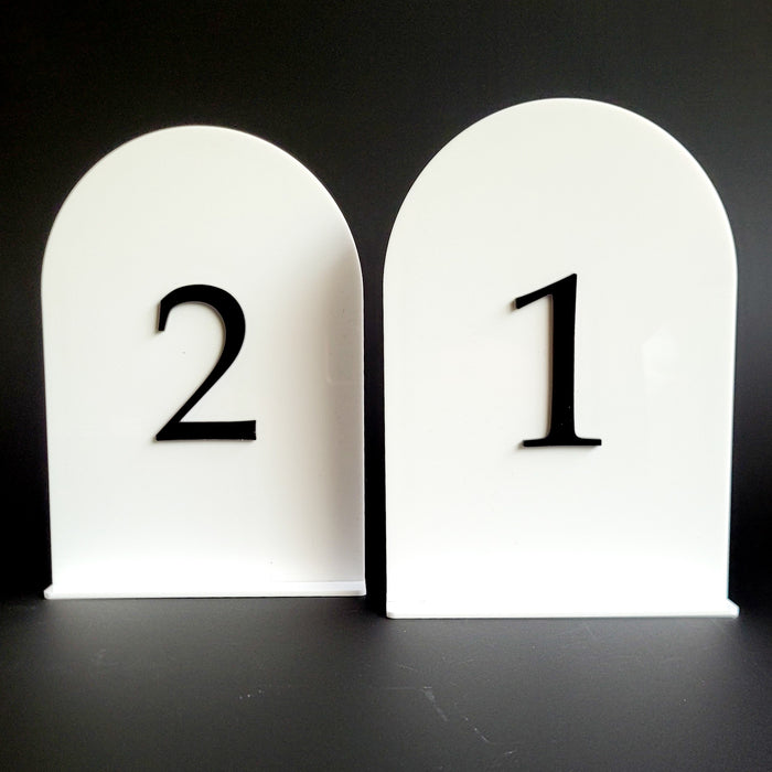 Arch Table Sign | Table Number - A5 Size