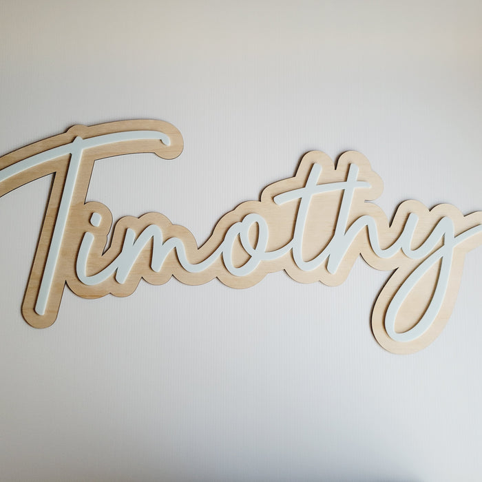 Double Layer Acrylic Name Plaque | 11 sizes available