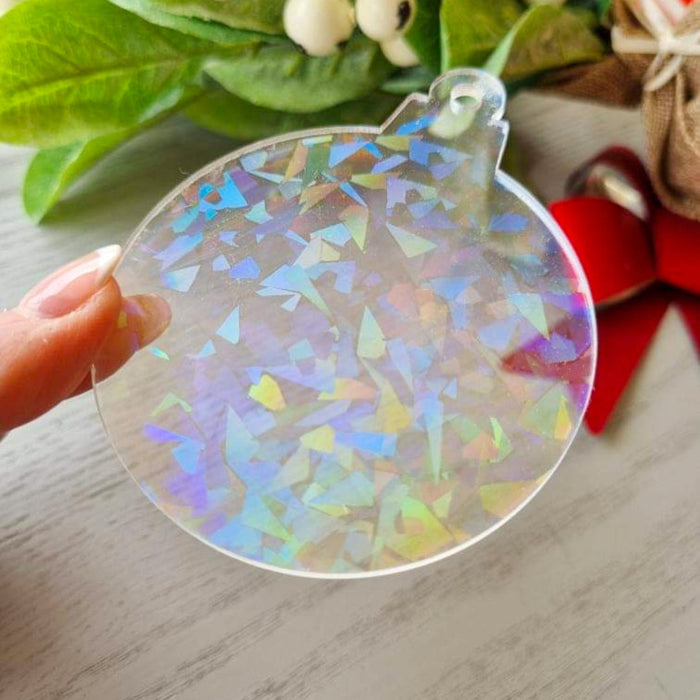 Christmas Bauble - Traditional Shape | Acrylic & Timber - 85mm