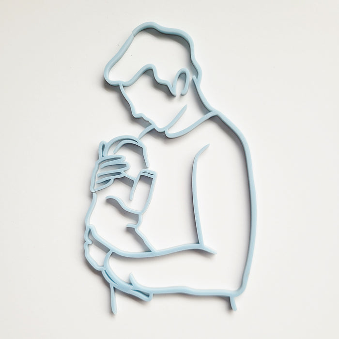 Daddy & Baby Line Art | Fathers Day