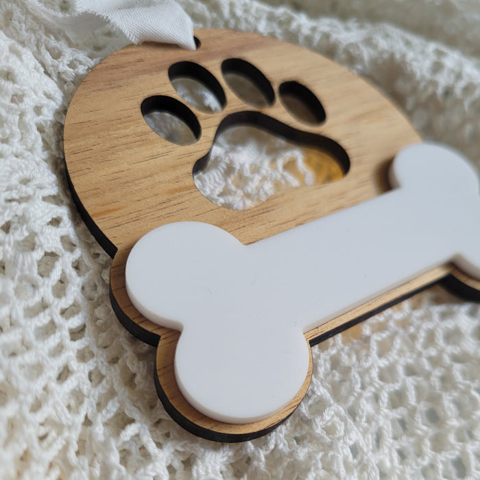 Pet Bauble + Bone Ornament