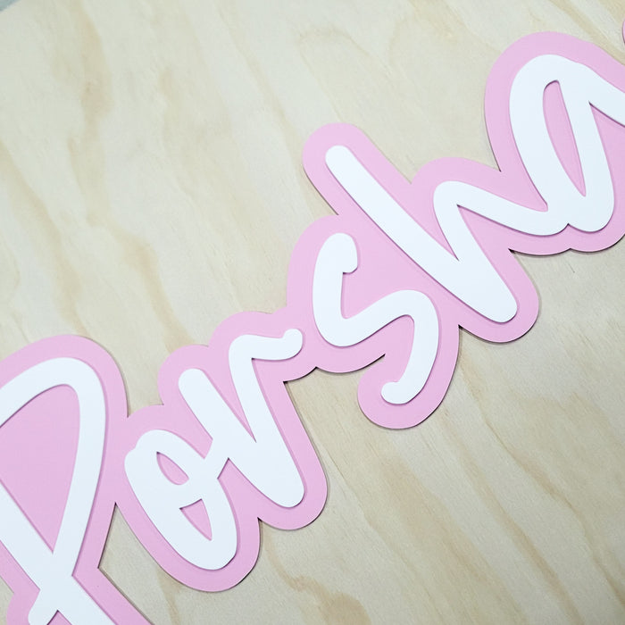 Double Layer Acrylic Name Plaque | 11 sizes available