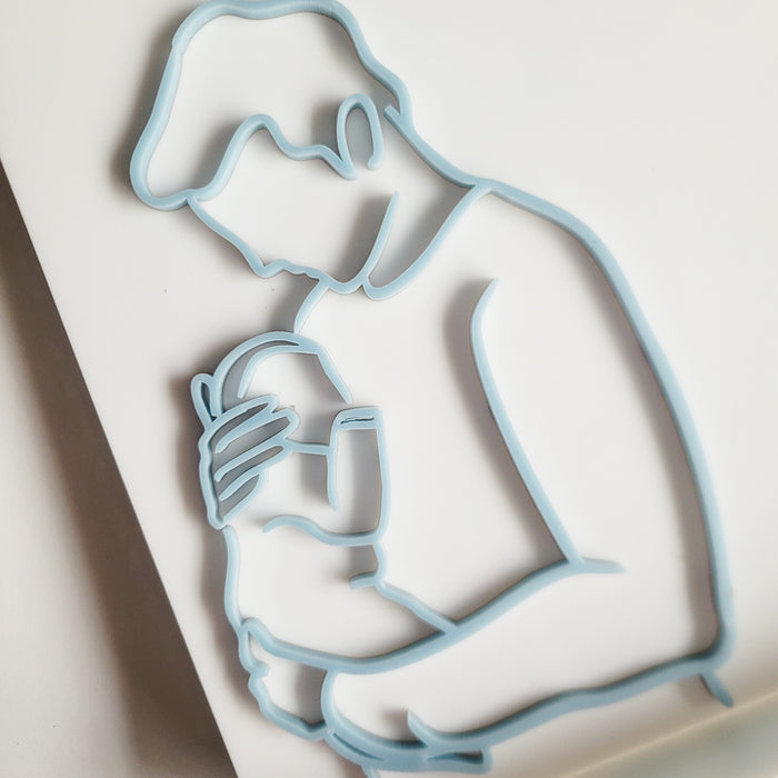 Daddy & Baby Line Art | Fathers Day