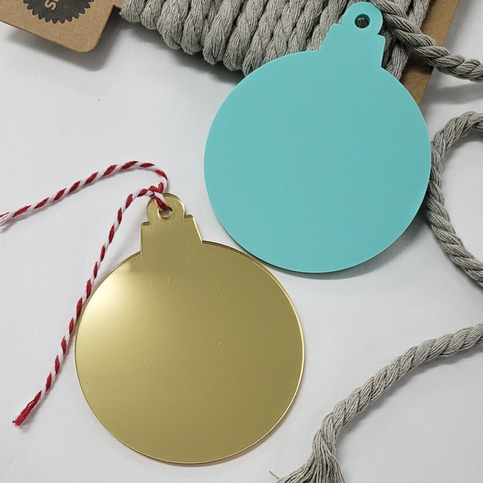 Christmas Bauble - Traditional Shape | Acrylic & Timber - 75mm