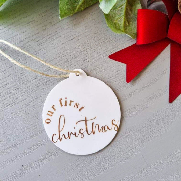 Christmas Bauble | Acrylic & Timber - 85mm