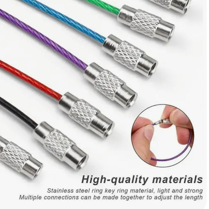 Colourful Stainless Steel Wire Keychains – Practical, durable, and versatile!
