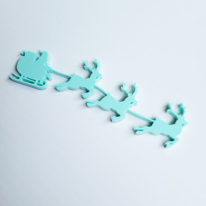 Flying Santa's Sleigh and Reindeer Silhouette | Assorted sizes