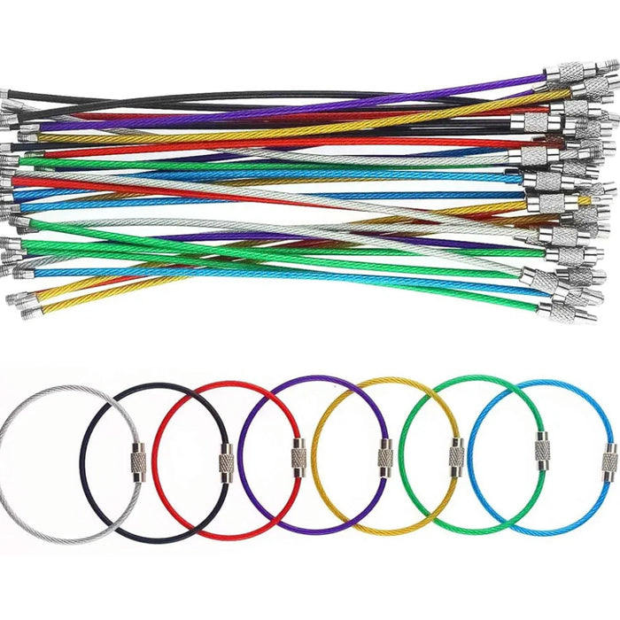 Colourful Stainless Steel Wire Keychains – Practical, durable, and versatile!