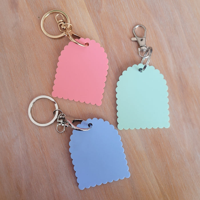 Acrylic Keyring - Scallop Arch