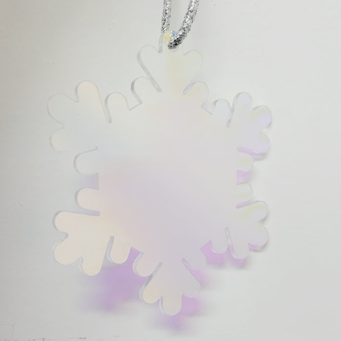 Christmas Bauble | Snowflake | Acrylic Bauble & Timber