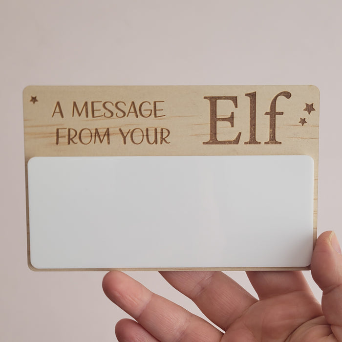 Elf on the shelf - A message from your Elf - Note Board | Blank + Engraved Options