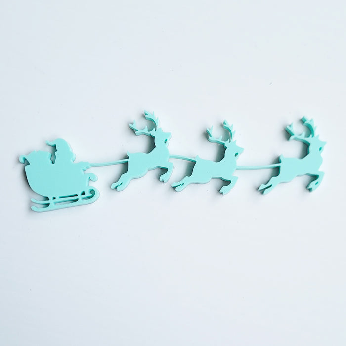 Flying Santa's Sleigh and Reindeer Silhouette | Assorted sizes