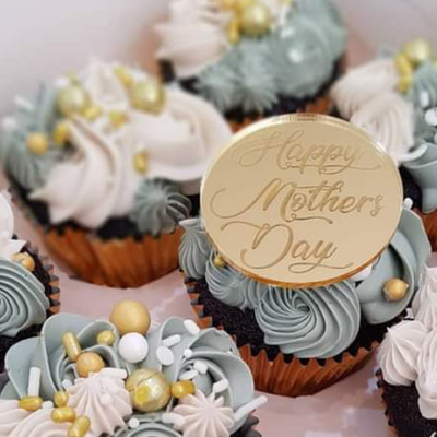 Custom Engraved Cupcake Topper - Disk