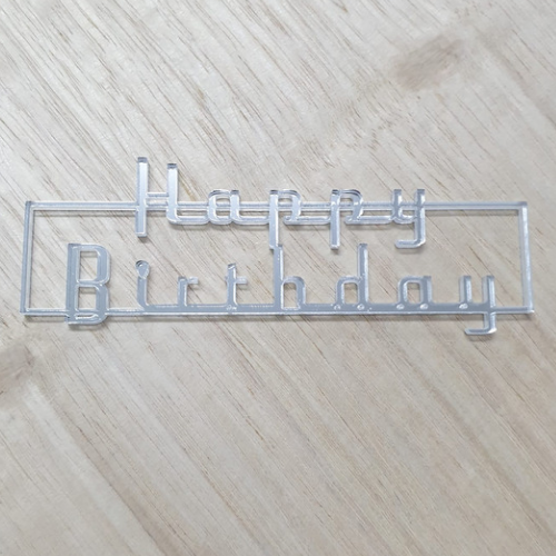 Happy Birthday plaque - Rectangle